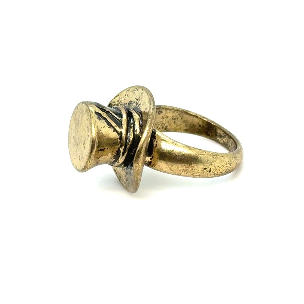 Gold-Tone Statement Hat‎ Ring - Women Jewelry